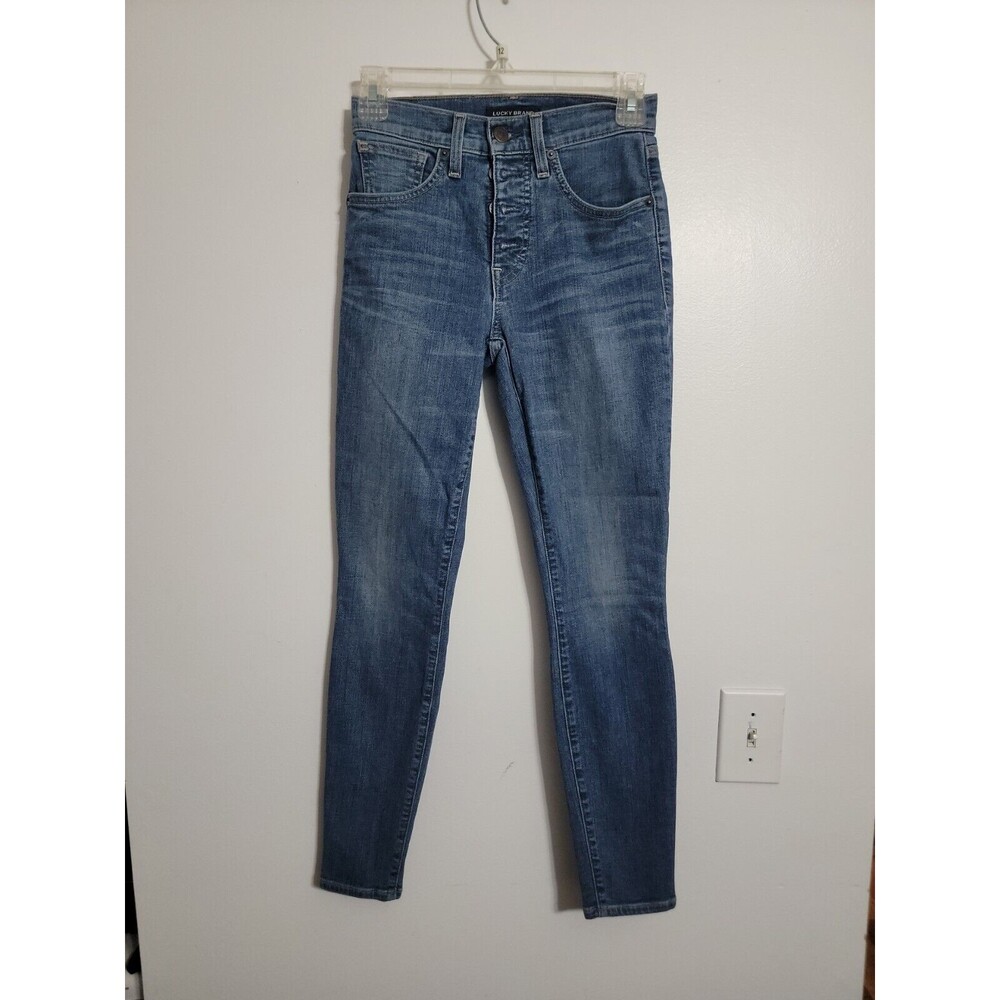 Lucky Brand Jeans Women Size 00/24A Blue Bridgette High Rise Skinny Denim Pants